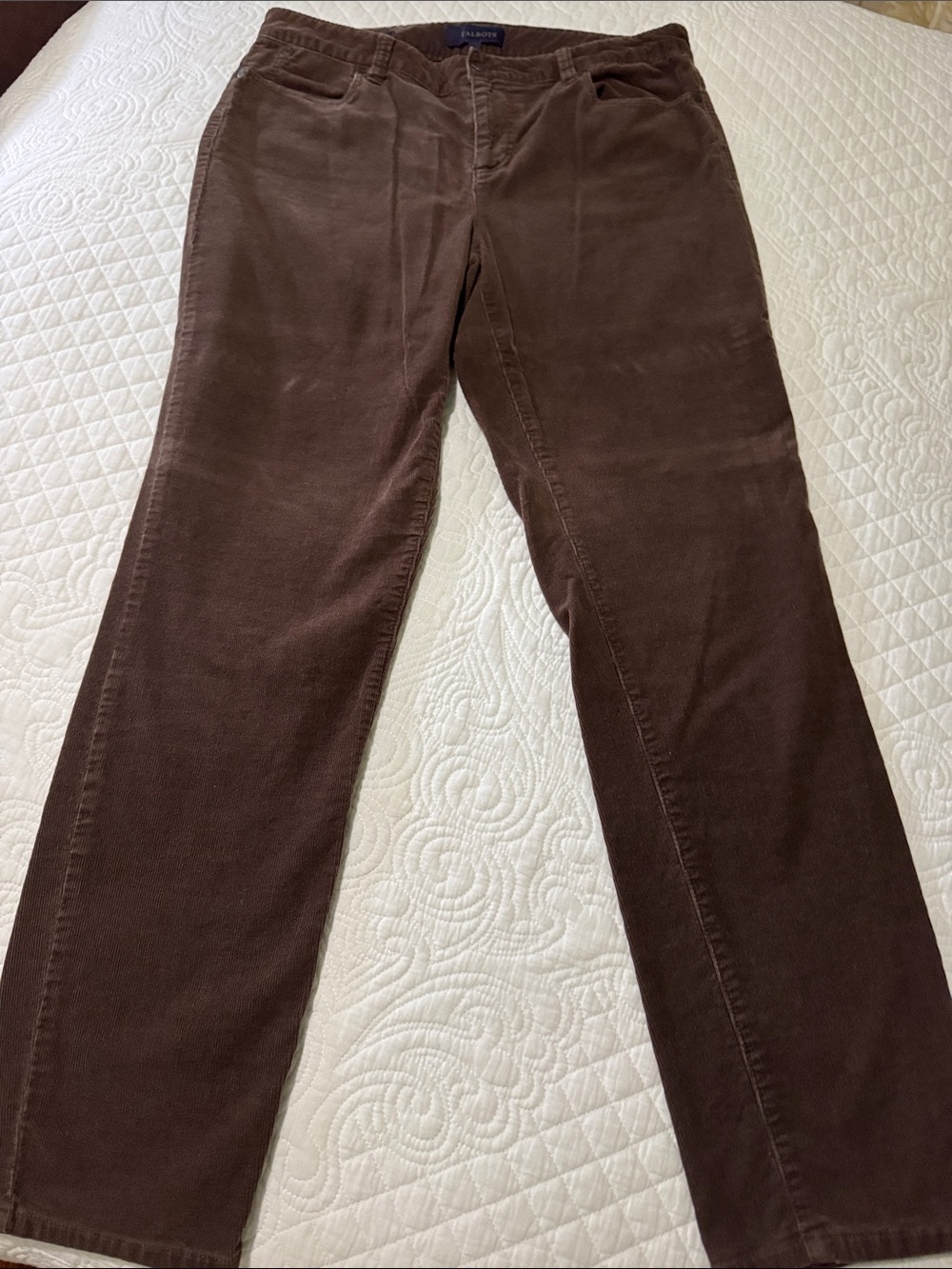 Talbots Brown Straight-Leg Corduroy Jeans